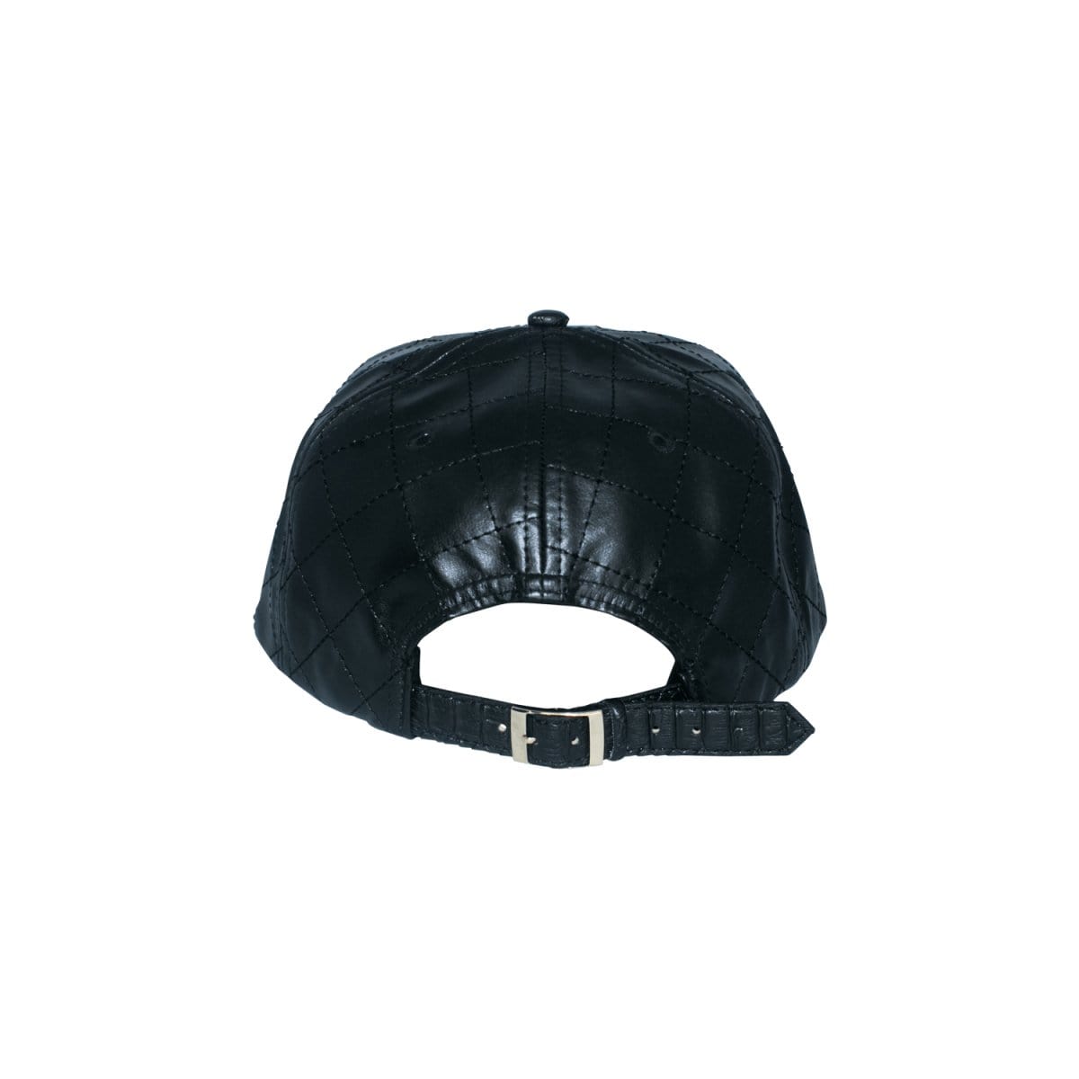 J.Hinton Collections Men’s J.H Signature Gold Metal Plated Leather Quilted cap