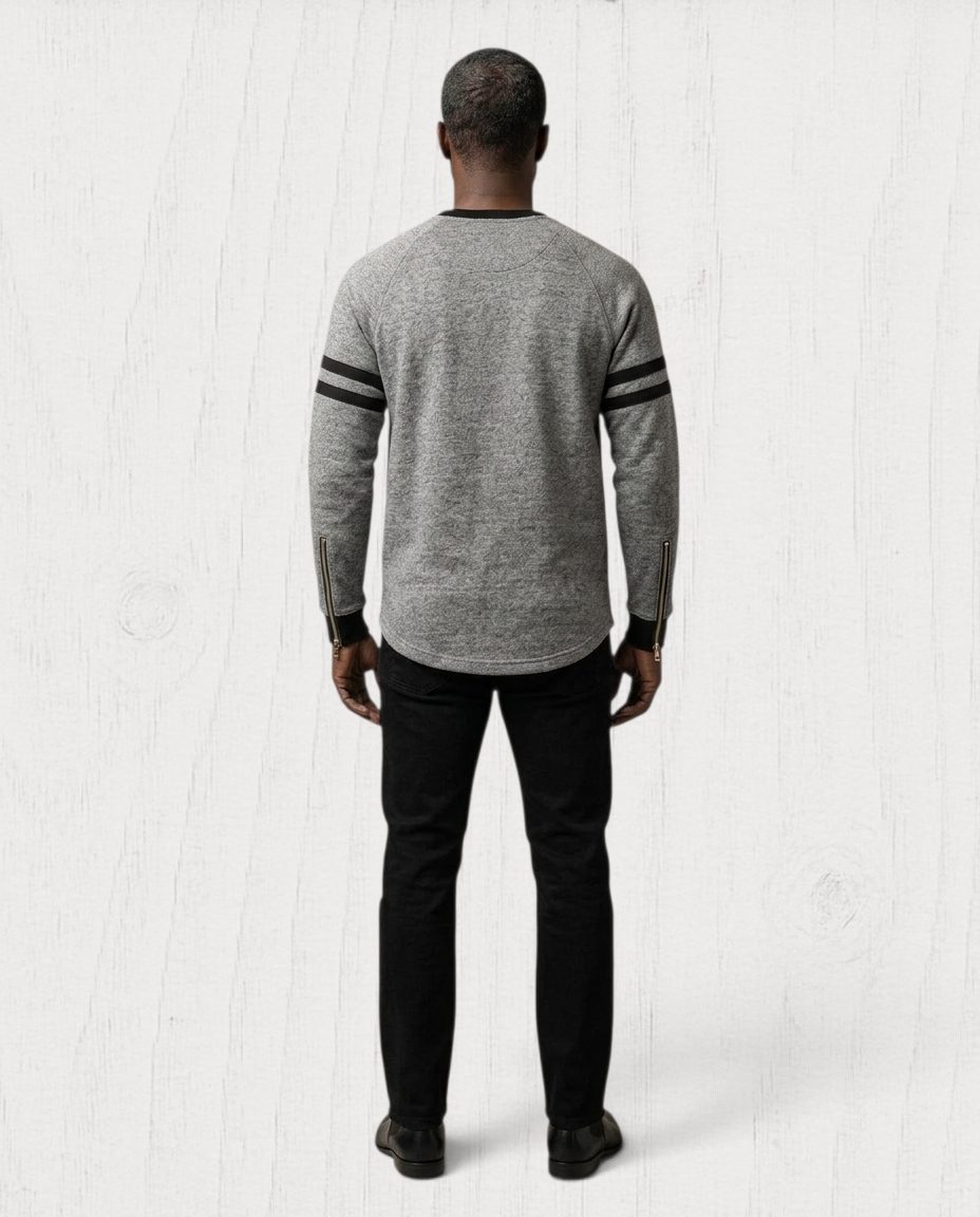 Rockmere Embroidered Sweatshirt — Grey view 4