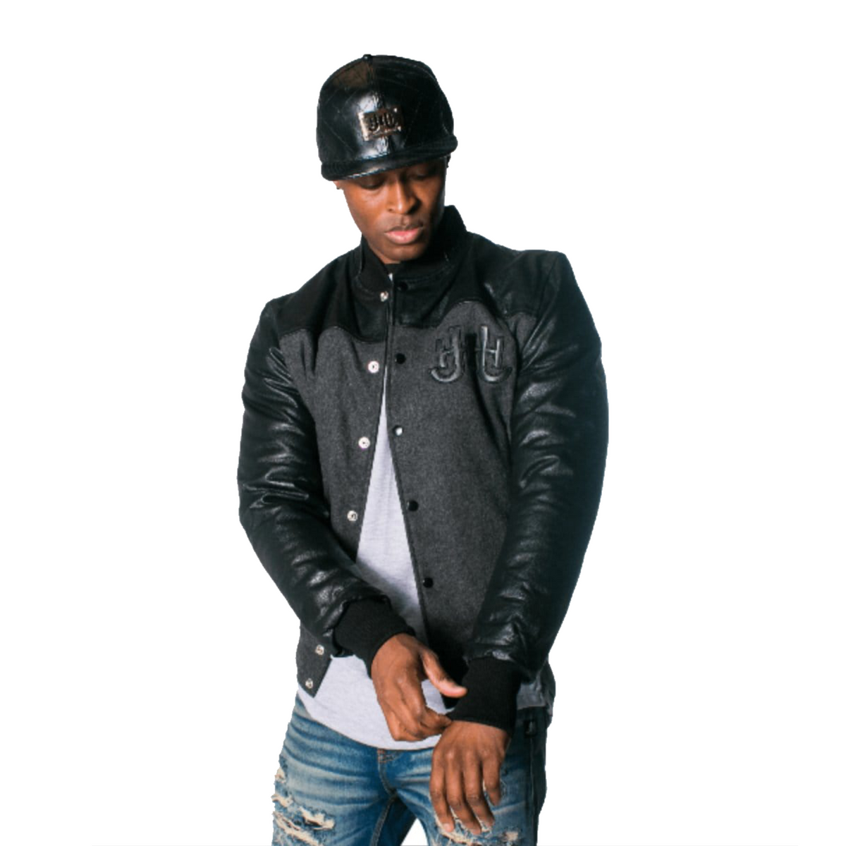 ジャケット・アウター keboz DAC STUDS LEATHER VARSITY JACKET DAC STUDS LEATHER VARSITY JACKET（スタジャン）｜KEBOZ