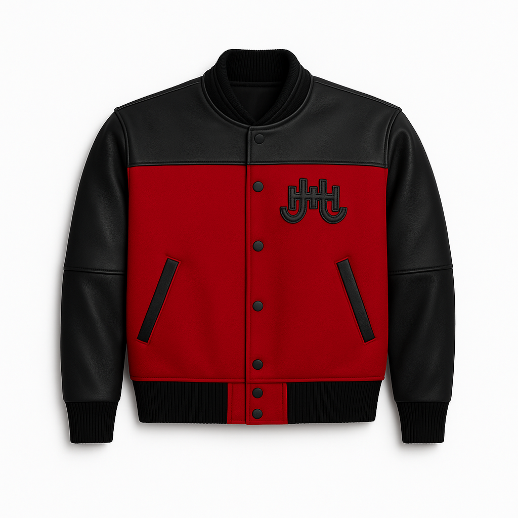 J.Hinton Varsity Jacket – Red & Black Edition