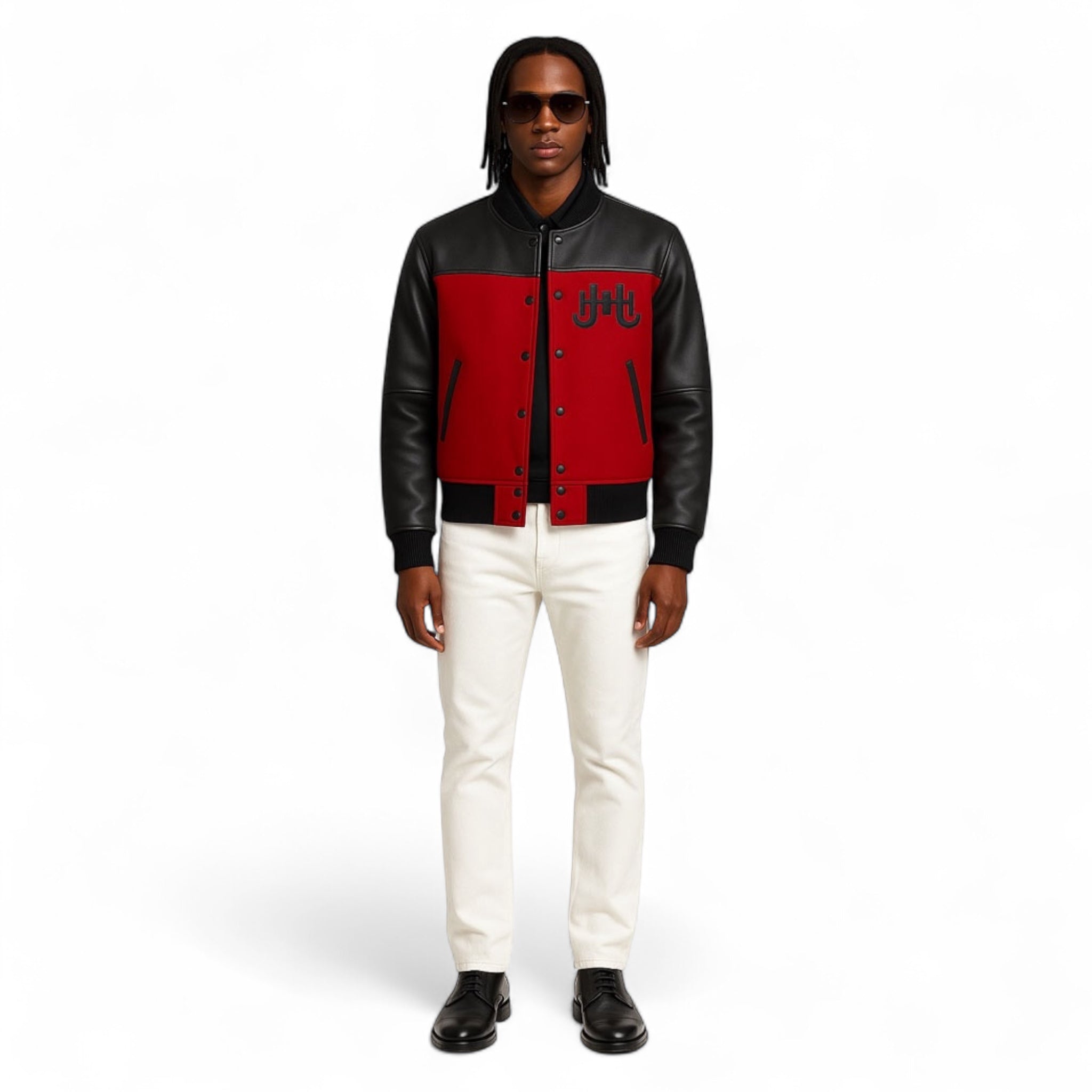 J.Hinton Varsity Jacket – Red & Black Edition