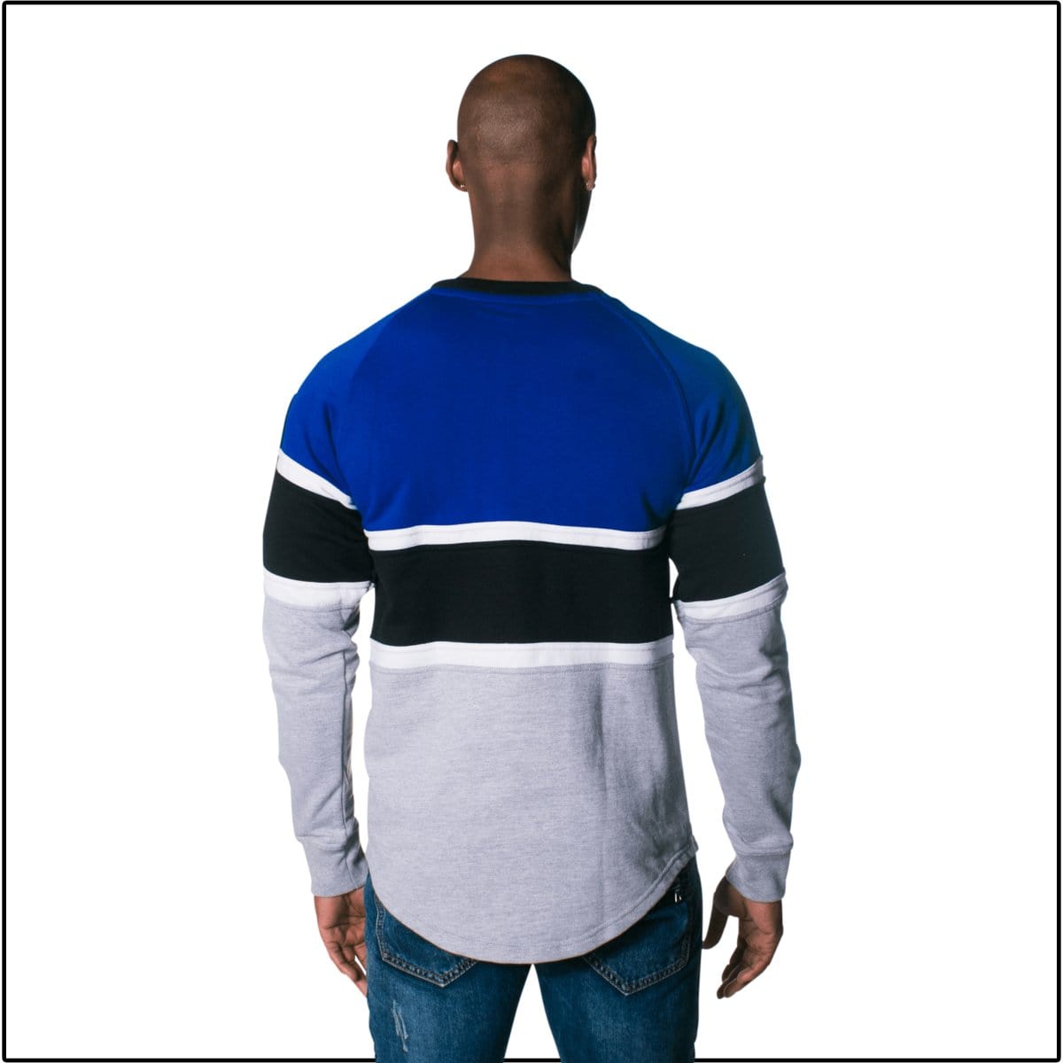 J.Hinton Collections Apparel & Accessories The Skyline- Royal Striped Sweatshirt