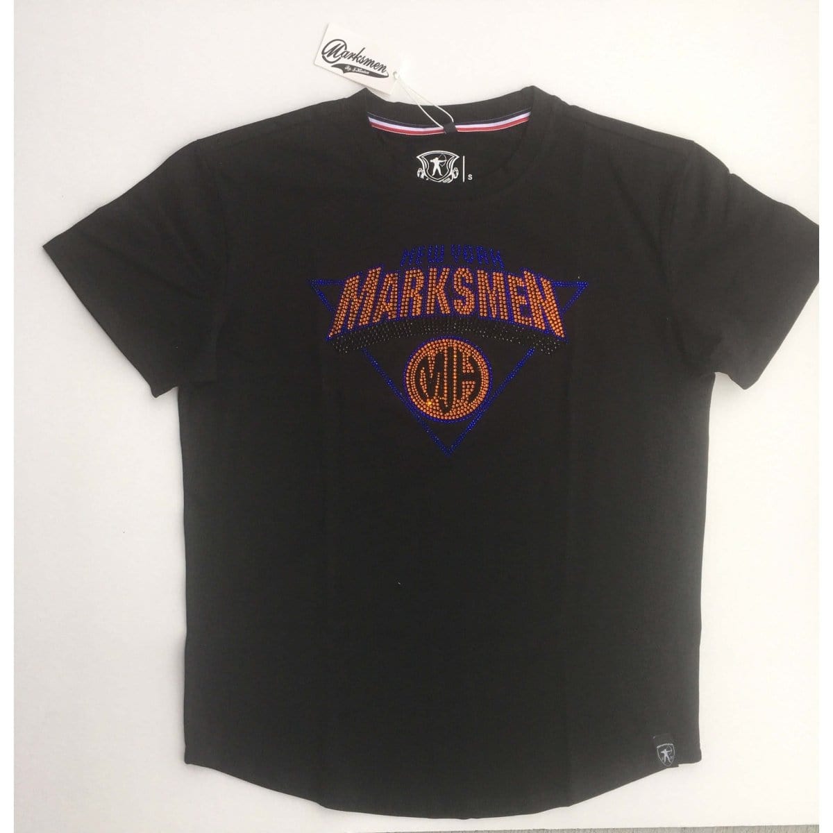 J.Hinton Collections IG EXCLUSIVE| Marksmen NYK Rhinestone T-shirt(BLACK)