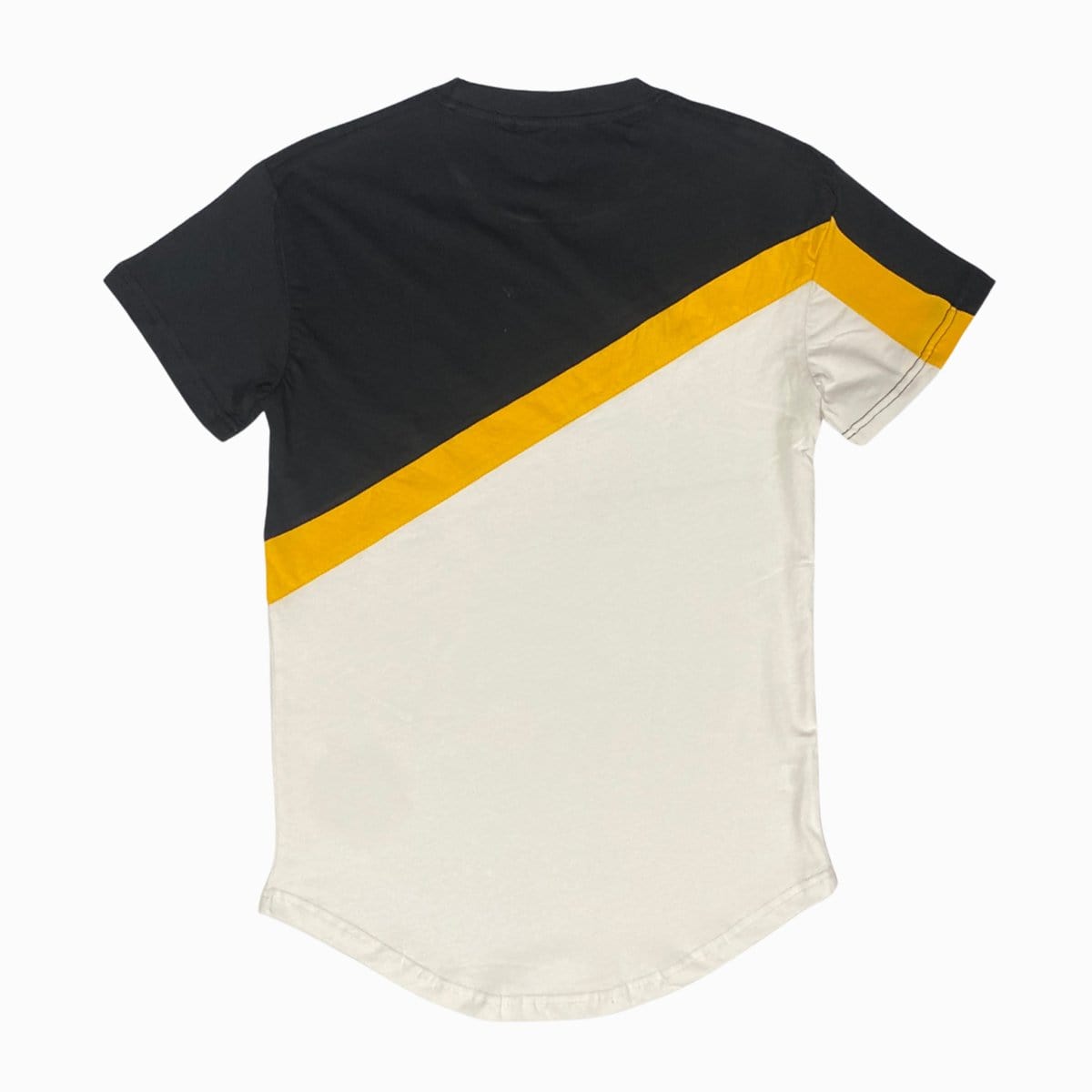 J.Hinton Collections Men's Marksmen - Sporty Striped T-shirt (Yellow, White & Black)