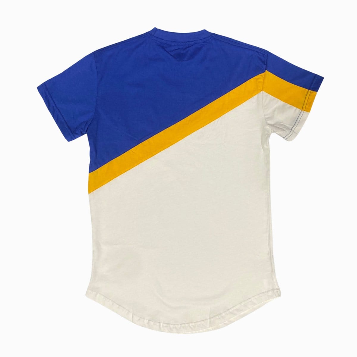 J.Hinton Collections Men's Marksmen - Sporty Striped T-shirt (Yellow, White & Blue)