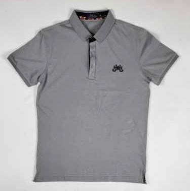 J.Hinton Collections Men's Mosaic - Signature Embroidered Polo (Grey)