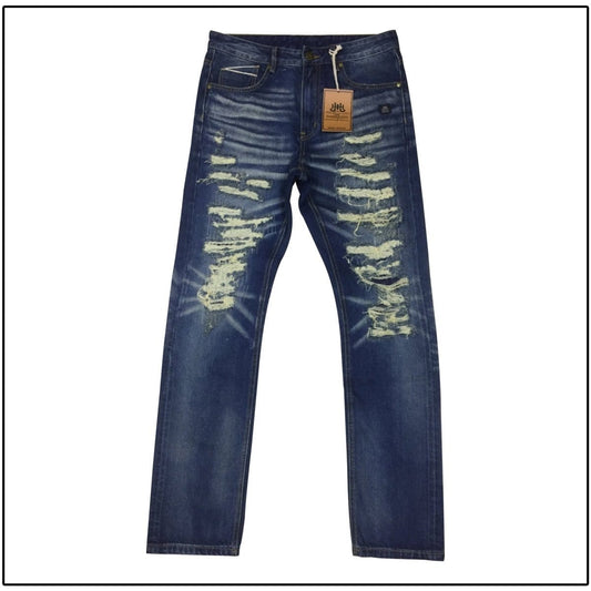 J.Hinton Collections Rugged Urban - Embossed Denim Jeans