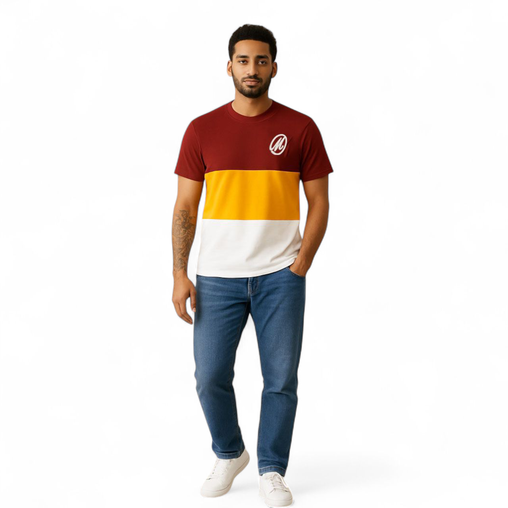 Marksmen Iconic Logo Tri-Color Tee